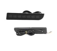 DWTNMEX Car Rear Bumper Reflector For Mitsubishi For Lancer For Evo For Evolution For ASX Dynamic Turn Signal Rear Tail Brake Lamp LED Bumper Reflector Lights(Smoked Lens B)
