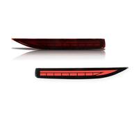 DWTNMEX Car Rear Bumper Reflector For Toyota For Corolla For Altis 2019-2022 LED Rear Bumper Reflector Assembly Tail Brake Fog Lamps Turn Signal Light Car Accessories(A Red Lens)