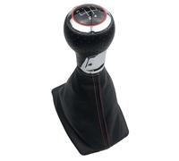 DWTNMEX Car Shift Knob for A3 S3 8P for S-line 2003-2012 Gear Shift Knob Lever Shiter Gaiter Boot Cover(Chrome R12345)