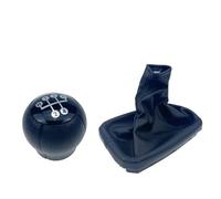 DWTNMEX Car Shift Knob for OPEL for Corsa C 2001-2006 for TIGRA B 2004-2012 for Combo 5 Speed Manual Gear Shift Knob Leather Gaiter Boot Cover Handbrake Case(with Circle 2Pcs)
