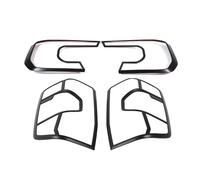 DWTNMEX For Ranger 2023 2024 Headlight Cover Trim Front Head Lamp Strip Headlamp Tail Lights Frame Carbon Fiber Car Central Interior(Matte Black Full kit)