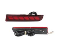 DWTNMEX Rear Bumper Reflector Light For Mitsubishi For Lancer For Evo For Evolution For ASX LED Bumper Reflector LightsDynamic Turn Signal Rear Tail Brake Lamp(Red Lens D)