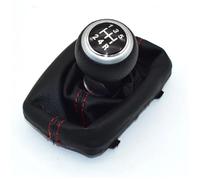 DWTNMEX Shift Lever Knob for A4 B6 B7 2000-2008 Manual 5 6 Speed Car Gear Shift Shifter Knob Lever Handle Head with Leather Dust-Proof Cover Gear Shifter Knobs(5 Speed-silver-01)