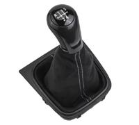 DWTNMEX Shift Lever Knob for Golf 6 MK6 for Jetta MK3 5/6 Speed Manual Gear Shift Lever Knob with Boot Cover for Scirocco III Car Interior Parts Gear Shifter Knobs(5 Speed)