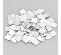 DWUENT 100 Pcs Mini Mirror Tiles Small Self Adhesive Square Mirrors with Easy Peel Protective Film for Crafts, DIY Art, Mosaics & Home Decor (1x1cm)