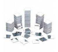 DWUENT 100 Pcs Mini Mirror Tiles Small Self Adhesive Square Mirrors with Easy Peel Protective Film for Crafts, DIY Art, Mosaics & Home Decor (2x2cm)