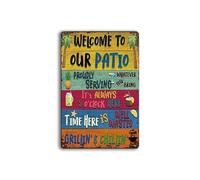 DWUENT 20x30cm Metal Garden Sign - Weatherproof Aluminium Welcome Plaque with Rust-Resistant Finish for Outdoor Gardens, Patios & Party Decorations