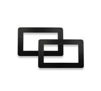DWUENT 2pcs Black Double Socket Surround 7.5x15.5cm - Matte Socket Surround Plate for Light Switches & Sockets