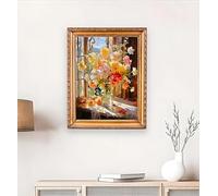 DWUENT 30x40cm Floral Diamond Art Kit - Stress Relief DIY Craft for Adults, Home Décor Artistry