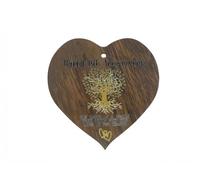 DWUENT 35th Wedding Anniversary Wooden Heart Plaque 10x10cm, Coral Gifts for Wife Husband, Brown Keepsake Sign with Quotes from Kids