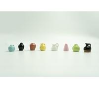 DWUENT 8Pcs Mini Vase Fridge Magnets - Fridge Accessories with Cute Magnetic Bud Vases, 3D Flower Design for Refrigerator, Kitchen, Office & Locker Decoration