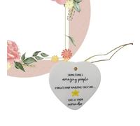 DWUENT Acrylic Thank You Gift, A Heartfelt Reminder of How Special They Are, Sentimental Keepsake for Mentor Teacher Friend Family Colleague (Heart Shape with Rope Hanger, 7.3x6.8x0.3cm) - Printed Sur