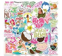 DWUENT Aesthetic Stickers, Water Bottle Stickers, Waterproof Sticker, 50Pcs Colourful Vinyl Sticker for Kids Teens, Waterproof Decorative for Laptop Skateboard Hydro Flask