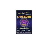 DWUENT Metal Tin Sign Gaming Accessories - 20x30cm Galvanised Iron Boys Bedroom Plaque with Pre-Drilled Holes, HD Printed Vibrant Fluorescent Wall Decor for Gaming Room, E-Sports Hotels & Man Cave (2)