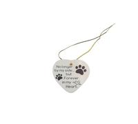 DWUENT Pet Memorial Gifts for Loss of Dog, Acrylic Heart Shape Sympathy Keychain with Rope Attachment - White UV Protected Surface, Eco-Friendly Remembrance Token (7.3x6.8cm) Dog Bereavement Gifts