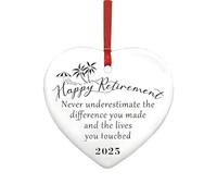 DWUENT Retirement Gifts for Women, Heartfelt Acrylic Keepsake 7.2x7.2cm Inspirational Retirement Gift for Coworker, Boss, Nurse, Teacher, Friend, Mom, Heart Shape Appreciation Gift
