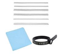 DWUENT Ring Sizer Adjuster for Loose Rings, Resizer with 16-Piece Kit (Black) - 8 Widths & 4 Spring Sizes, Includes Size Tool, Silicone Tighteners, EVA Adjusters, Spacer & Guards with Poli (8)