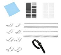 DWUENT Ring Sizer Adjuster for Loose Rings, Resizer with 16-Piece Kit (Black) - 8 Widths & 4 Spring Sizes, Includes Size Tool, Silicone Tighteners, EVA Adjusters, Spacer & Guards with Poli (16)