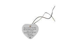 DWUENT Sympathy Gift, Bereavement Memorial Acrylic Heart Plaque with Rope, Thinking of You Keepsake, Grave Decoration 7.3x6.8x0.3cm, White Background Clear Font