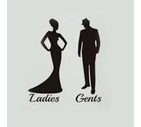 DWUENT Toilet Signs, Bathroom Sign, Bathroom Door Sign - for Wall/Door - Self Adhesive - Modern Acrylic - Gender Neutral - Office/Hotel/Pub (Black, 20x5cm)