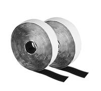 DWUENT Velcro Tape Self Adhesive, 2cm x 5m Black Hook and Loop Strips, Heavy Duty Sticky Back Fastening Tape with Removable No-Residue Adhesive, Nylon Velcro Strips for Bedroom/Living Room
