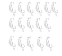 DWUENT White Plastic Curtain Track Gliders, Curtain Glider Hooks | curtain rail gliders- Smooth Sliding, For Window Tracks, Showers & Doors,Strong, Sturdy and Smooth Sliding. (Pack of 80)