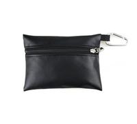 Dwuww 1Pc Black Mini Golf Tee Pouch Bag, Golf Ball Tee Storage Bag Leather Golf Tees Pocket with Zipper, Golf Supplies Accessories Golf Club Bag Accessories Golf