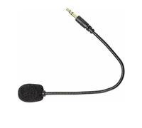 Dwuww Black Headset Microphone Adjustable 360 Degrees Bendable Jack Headphone Controller Z5a5 Combined 3.5mm Game Gaming Mic to Mic PC Game Headsets