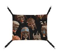 DWVSFJM African Ritual Ethnic Tribal Cat Hammock Pet Cage Hammock Soft Pet Hanging Bed with Adjustable Straps and Metal Hooks Pattern Warm Hanging Pet Mats for Cats Small Dogs Rabbits