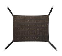 DWVSFJM Ancient Egyptian Hieroglyph Cat Hammock Pet Cage Hammock Soft Pet Hanging Bed with Adjustable Straps and Metal Hooks Pattern Warm Hanging Pet Mats for Cats Small Dogs Rabbits