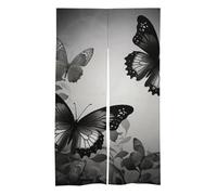 DWVSFJM Black Gray Butterflies Door Cover Curtain 57 X 17 Inches,Split Doorway Curtain Soft and Durable Doorway Curtain Tapestry for Home Room Decoration