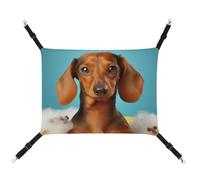 DWVSFJM Dachshund Dog Cat Hanging Hammock Adjustable Resting Sleepy Cat Window Pad Pets Hammock Soft Bed for Cats Rabbits Or Other Small Animals