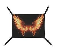 DWVSFJM Fire Angle Wings Cat Hammock Pet Cage Hammock Soft Pet Hanging Bed with Adjustable Straps and Metal Hooks Pattern Warm Hanging Pet Mats for Cats Small Dogs Rabbits