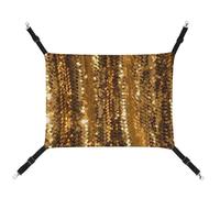 DWVSFJM Gold Sequin Sparkle Cat Hanging Hammock Adjustable Resting Sleepy Cat Window Pad Pets Hammock Soft Bed for Cats Rabbits Or Other Small Animals