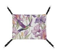 DWVSFJM Hummingbirds Irises Flowers Cat Hanging Hammock Adjustable Resting Sleepy Cat Window Pad Pets Hammock Soft Bed for Cats Rabbits Or Other Small Animals