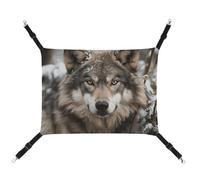DWVSFJM Lmage of Wolf in The Snow Cat Hanging Hammock Adjustable Resting Sleepy Cat Window Pad Pets Hammock Soft Bed for Cats Rabbits Or Other Small Animals