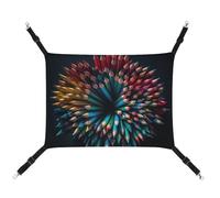 DWVSFJM Many Colored Pencils Cat Hanging Hammock Adjustable Resting Sleepy Cat Window Pad Pets Hammock Soft Bed for Cats Rabbits Or Other Small Animals