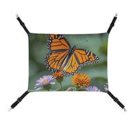 DWVSFJM Monarch Butterflies Cat Hanging Hammock Adjustable Resting Sleepy Cat Window Pad Pets Hammock Soft Bed for Cats Rabbits Or Other Small Animals