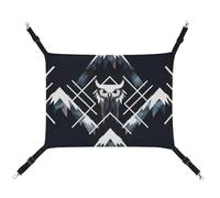 DWVSFJM Peaks Owl Cat Hammock Pet Cage Hammock Soft Pet Hanging Bed with Adjustable Straps and Metal Hooks Pattern Warm Hanging Pet Mats for Cats Small Dogs Rabbits