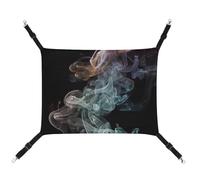 DWVSFJM Psychedelic Smoke Cat Hammock Pet Cage Hammock Soft Pet Hanging Bed with Adjustable Straps and Metal Hooks Pattern Warm Hanging Pet Mats for Cats Small Dogs Rabbits