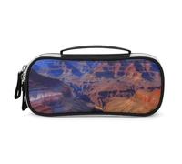 DWVSFJM Pu Leather Pencil Case Waterproof Portable Makeup Bag With Zipper Beauty Grand Canyon Pencil Pouch For Office Supplies Makeup Bag