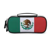 DWVSFJM Pu Leather Pencil Case Waterproof Portable Makeup Bag With Zipper Flag of Mexico Pencil Pouch For Office Supplies Makeup Bag