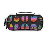 DWVSFJM Pu Leather Pencil Case Waterproof Portable Makeup Bag With Zipper Flip Flops Pencil Pouch For Office Supplies Makeup Bag