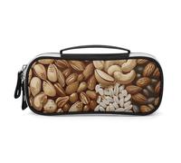DWVSFJM Pu Leather Pencil Case Waterproof Portable Makeup Bag With Zipper Various Nut Patterns Pencil Pouch For Office Supplies Makeup Bag