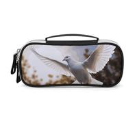 DWVSFJM Pu Leather Pencil Case Waterproof Portable Makeup Bag With Zipper White Dove Flying in The Sun Pencil Pouch For Office Supplies Makeup Bag