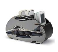 DWVSFJM - PU Leather Remote Control Storage Box with 5 Compartments Remote Control Holder for Living Room Bedroom Office