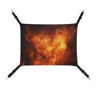 DWVSFJM Roaring Flame Cat Hanging Hammock Adjustable Resting Sleepy Cat Window Pad Pets Hammock Soft Bed for Cats Rabbits Or Other Small Animals