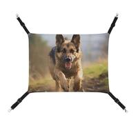 DWVSFJM Running German Shepherd Dog Cat Hanging Hammock Adjustable Resting Sleepy Cat Window Pad Pets Hammock Soft Bed for Cats Rabbits Or Other Small Animals