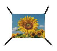 DWVSFJM Sunflower Blooming Flowers Plants Cat Hanging Hammock Adjustable Resting Sleepy Cat Window Pad Pets Hammock Soft Bed for Cats Rabbits Or Other Small Animals