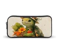DWVTFSM A Cartoon Turtle Pencil Case Pen Bag Large Capacity Cute Pencil Pouch Makeup Cosmetic Bag for Women Men